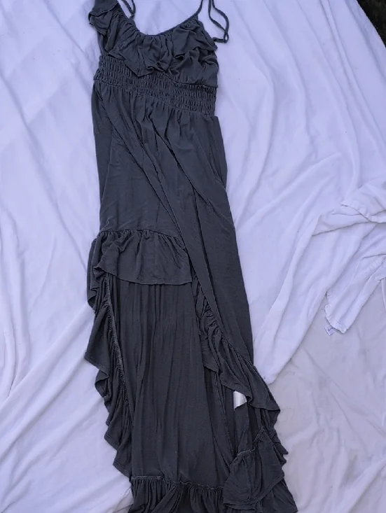 Express Ruffle High-Low Maxi Dress - Slate - Picture 5 of 7